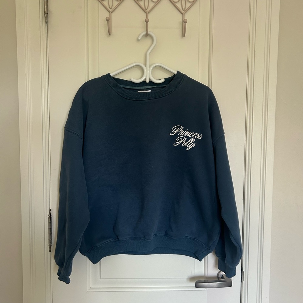 Princess Polly Blue Sweatshirt